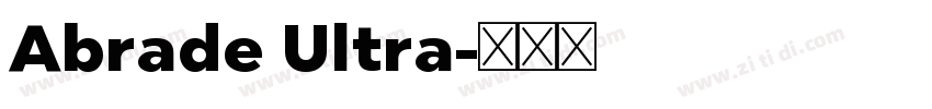 Abrade Ultra字体转换